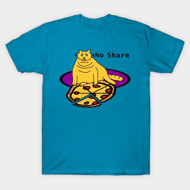 Cat Chonk Got Pizza T-Shirt by ellenhenryart